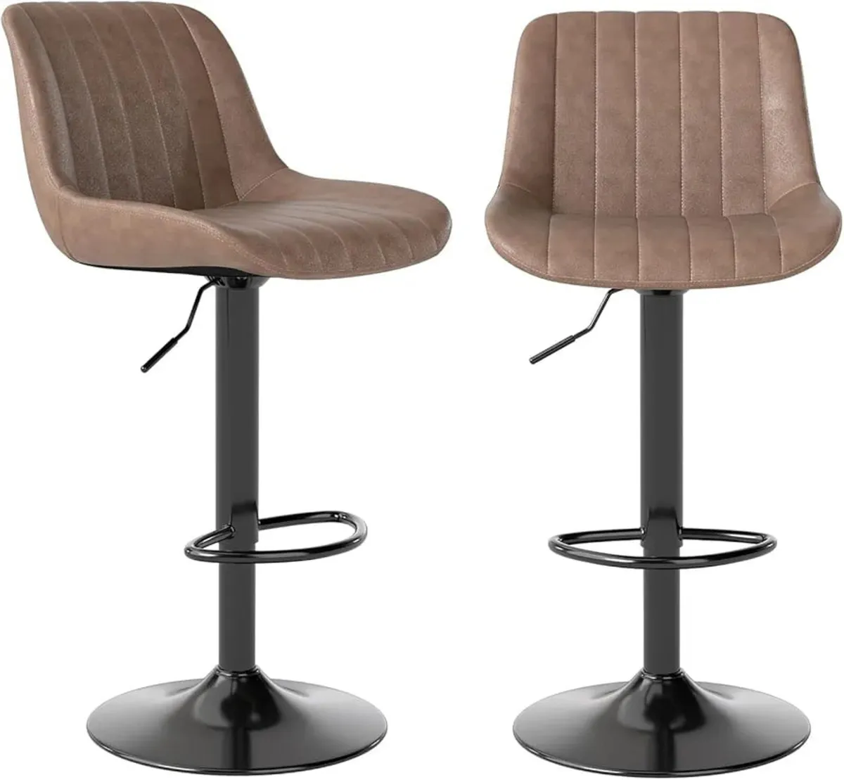 Bar Stools Set of 2, Swivel Counter Height Barsto - Image 2