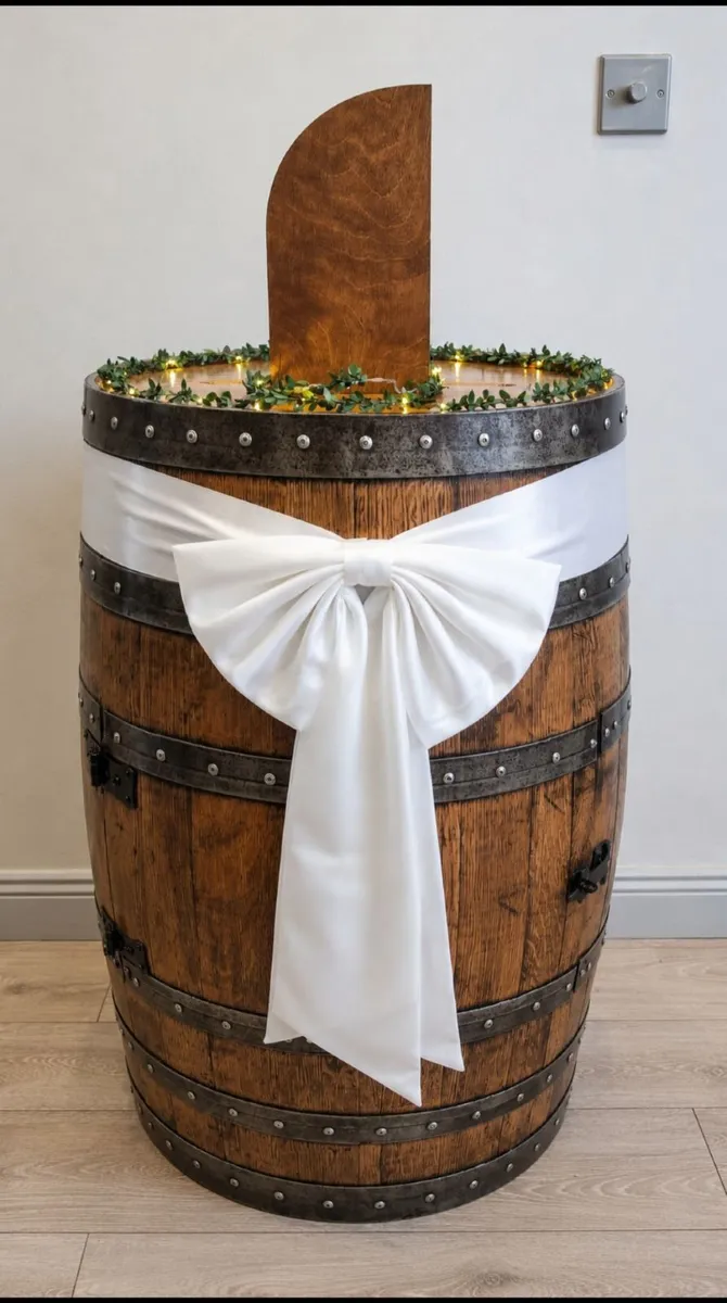 Wedding Whiskey Barrel Post Box - Image 3