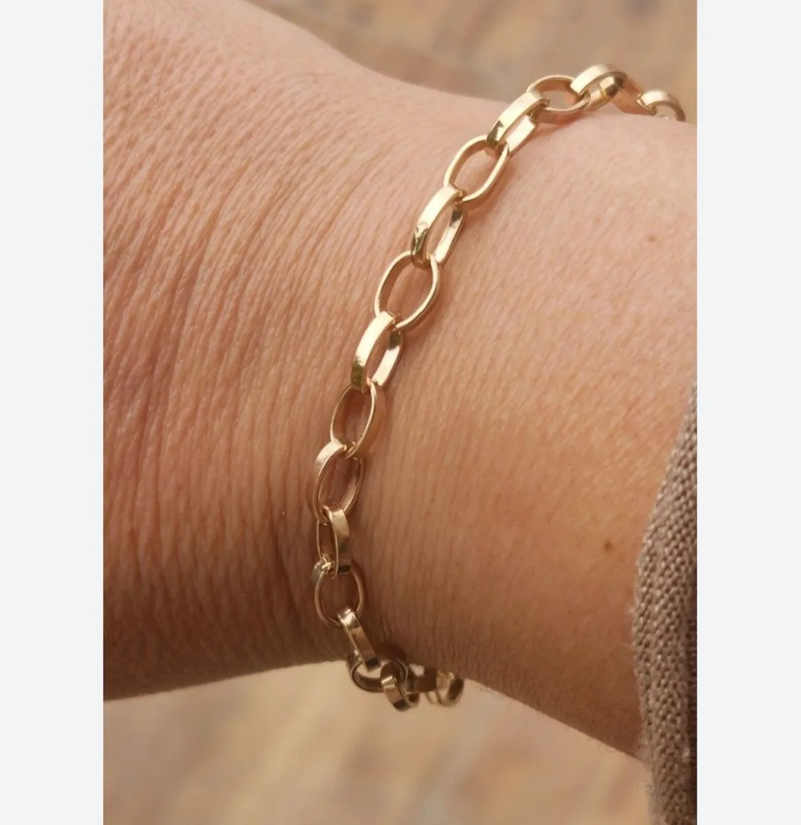 9ct gold chain and bracelet - Image 2