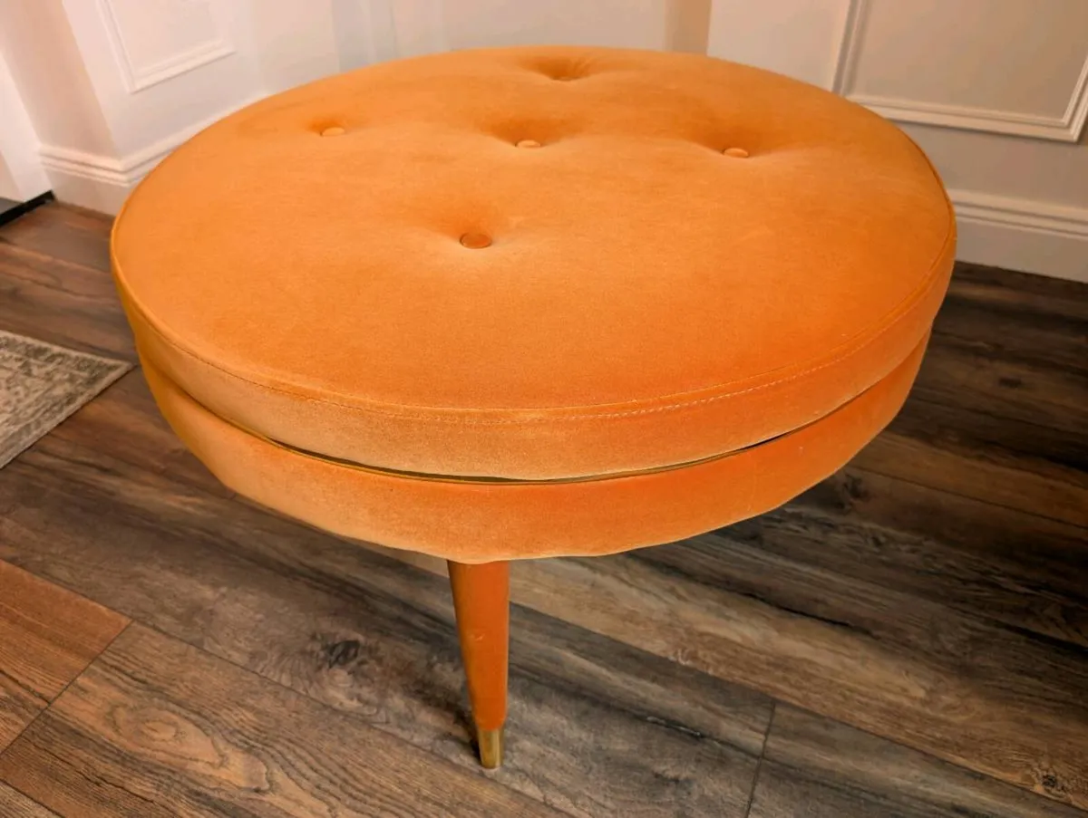 Round orange stool/occasional chair or seat - Image 1