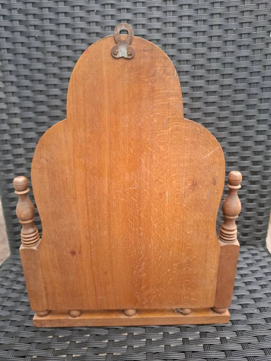 Rare Antique Brass/Wood Shoe Horn & Brush Stand - Image 4