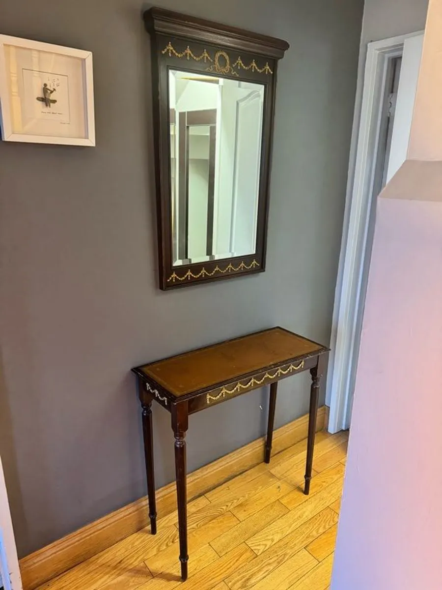 Hall table and matching mirror - Image 1