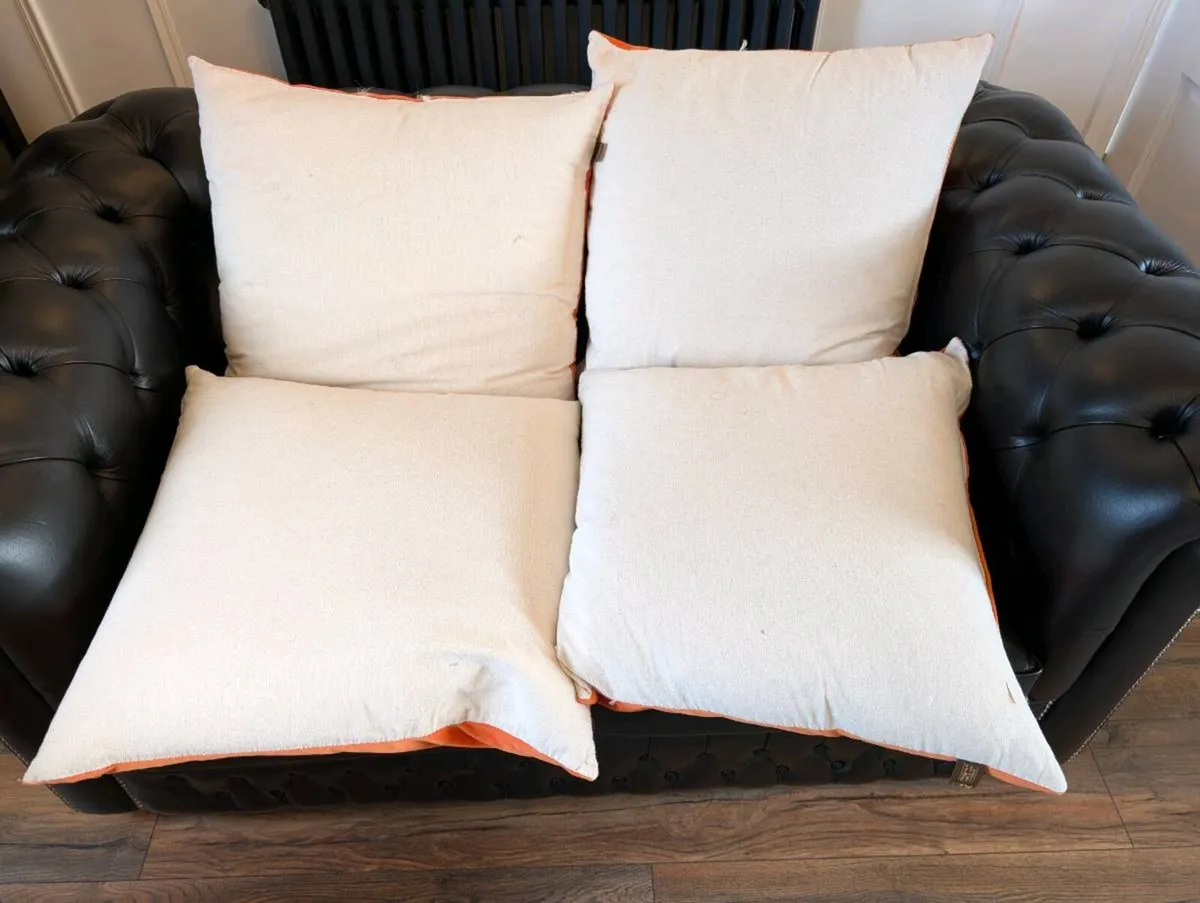 Scatter box cushions orange and oatmeal. - Image 2