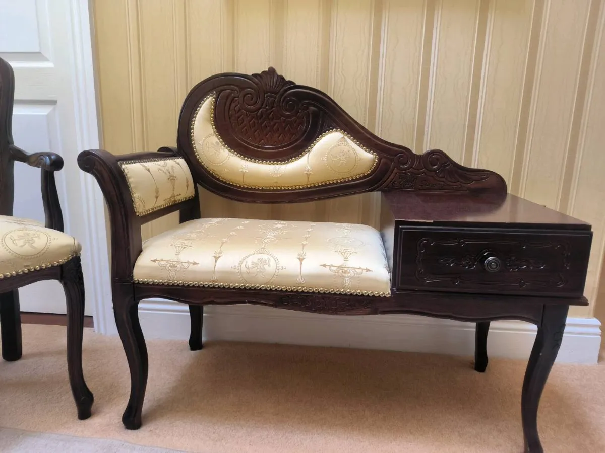 Telephone table and matching chair - Image 3
