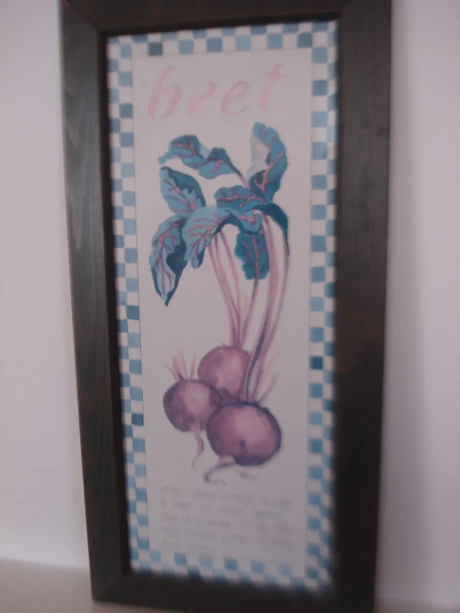 TALL NARROW FRAMED PRINTS, VIN BLANC & BEET, - Image 3