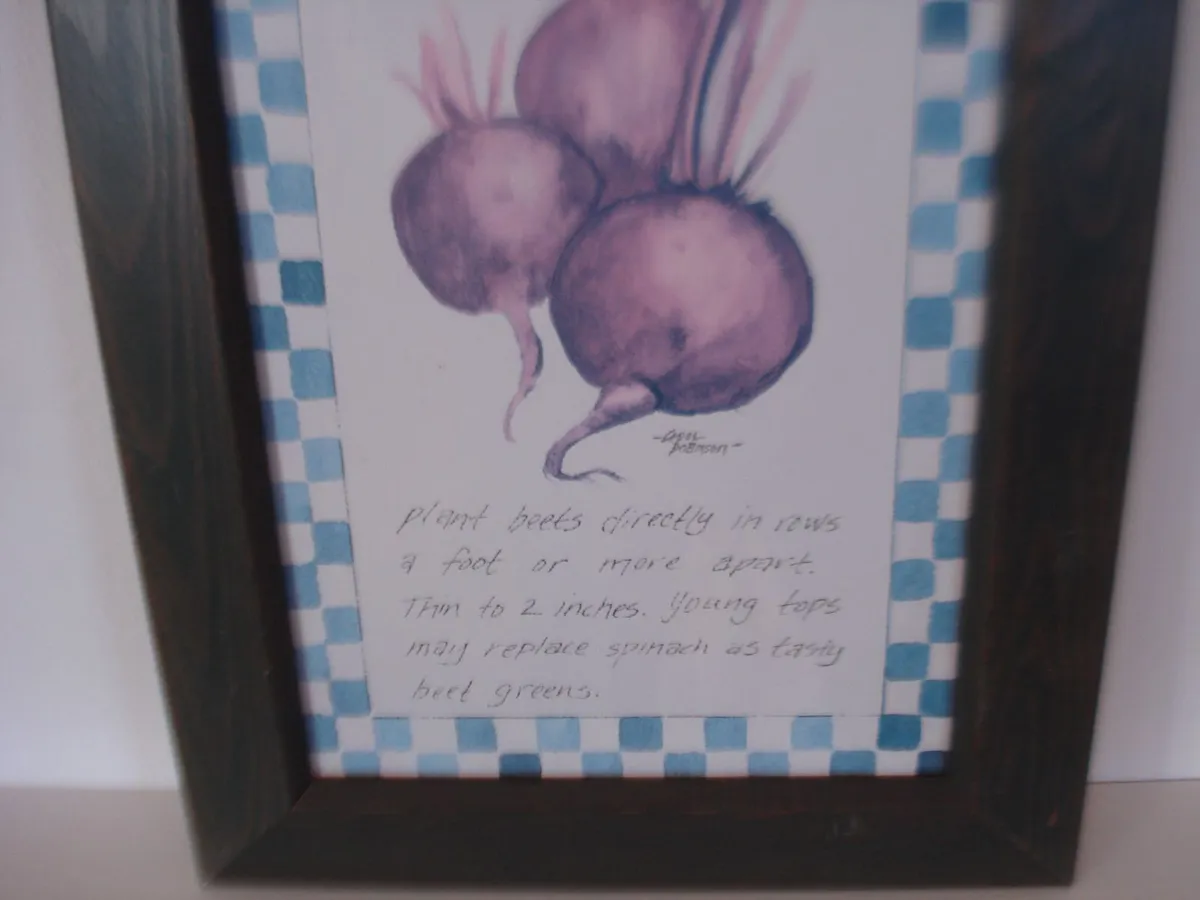 TALL NARROW FRAMED PRINTS, VIN BLANC & BEET, - Image 4