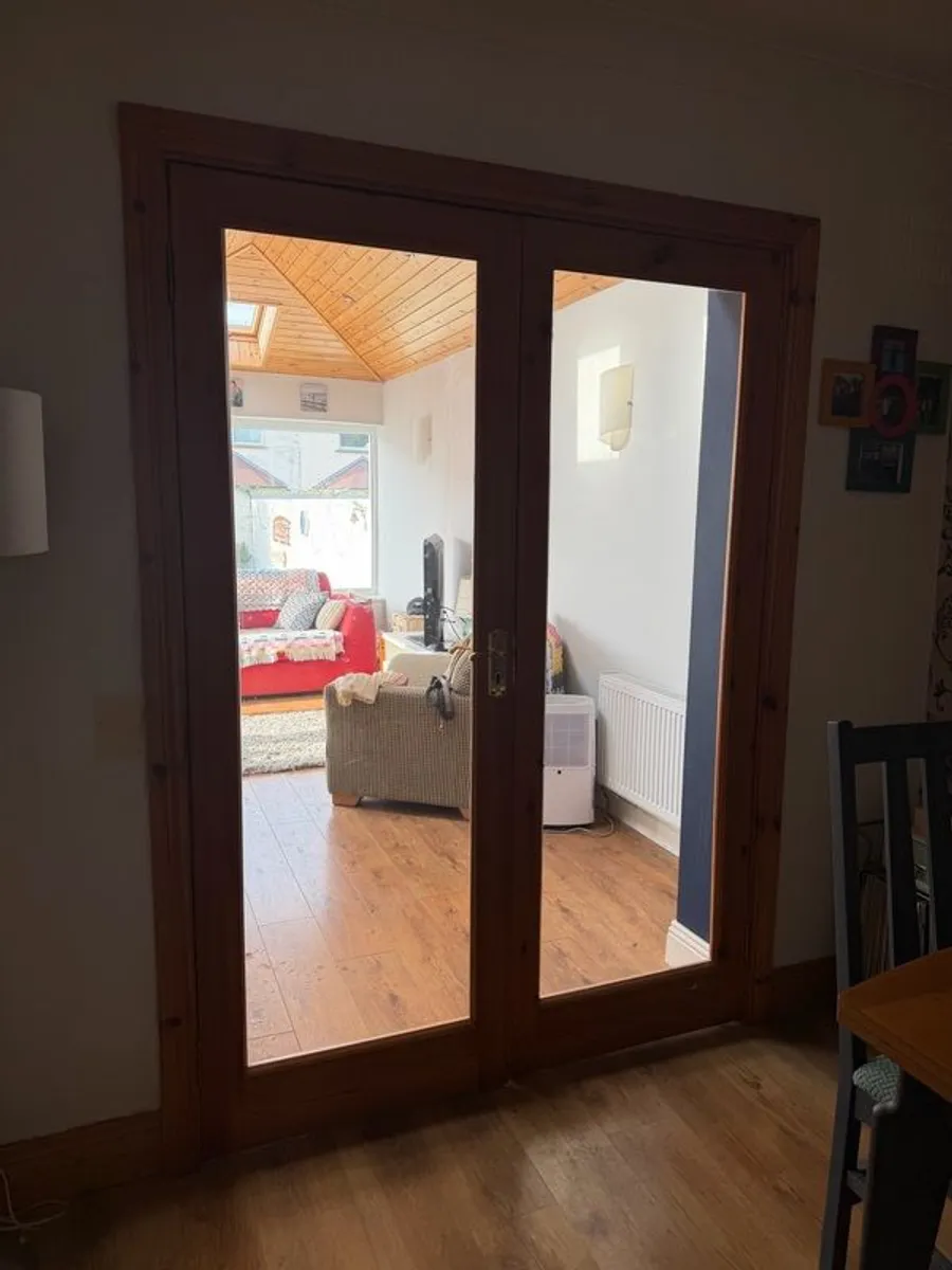 solid wood glazed double  doors - Image 3