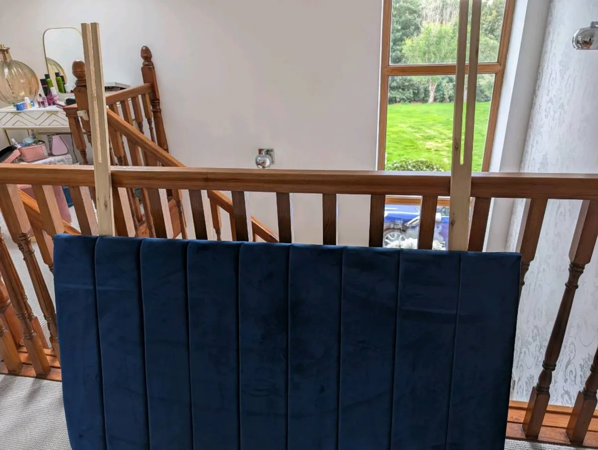 Blue double bed headboard - Image 2