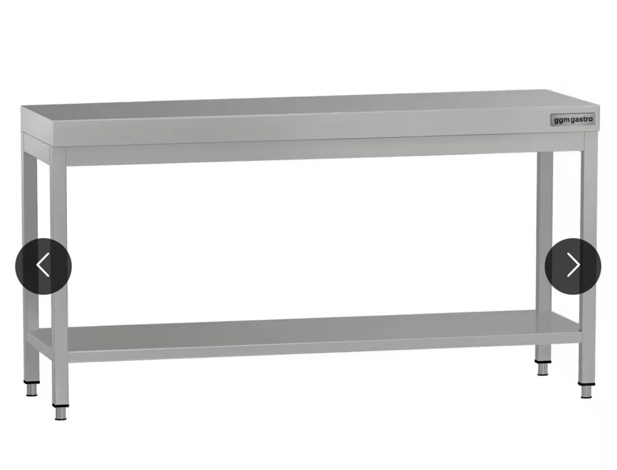 Commercial Stainless table with castors - Image 3