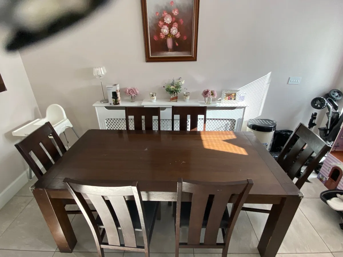 Table 1.8m-2.6m and 6 chairs - Image 3