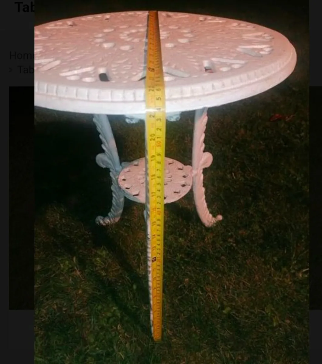 Victorian Style HandPainted Cast Iron Garden Table - Image 4