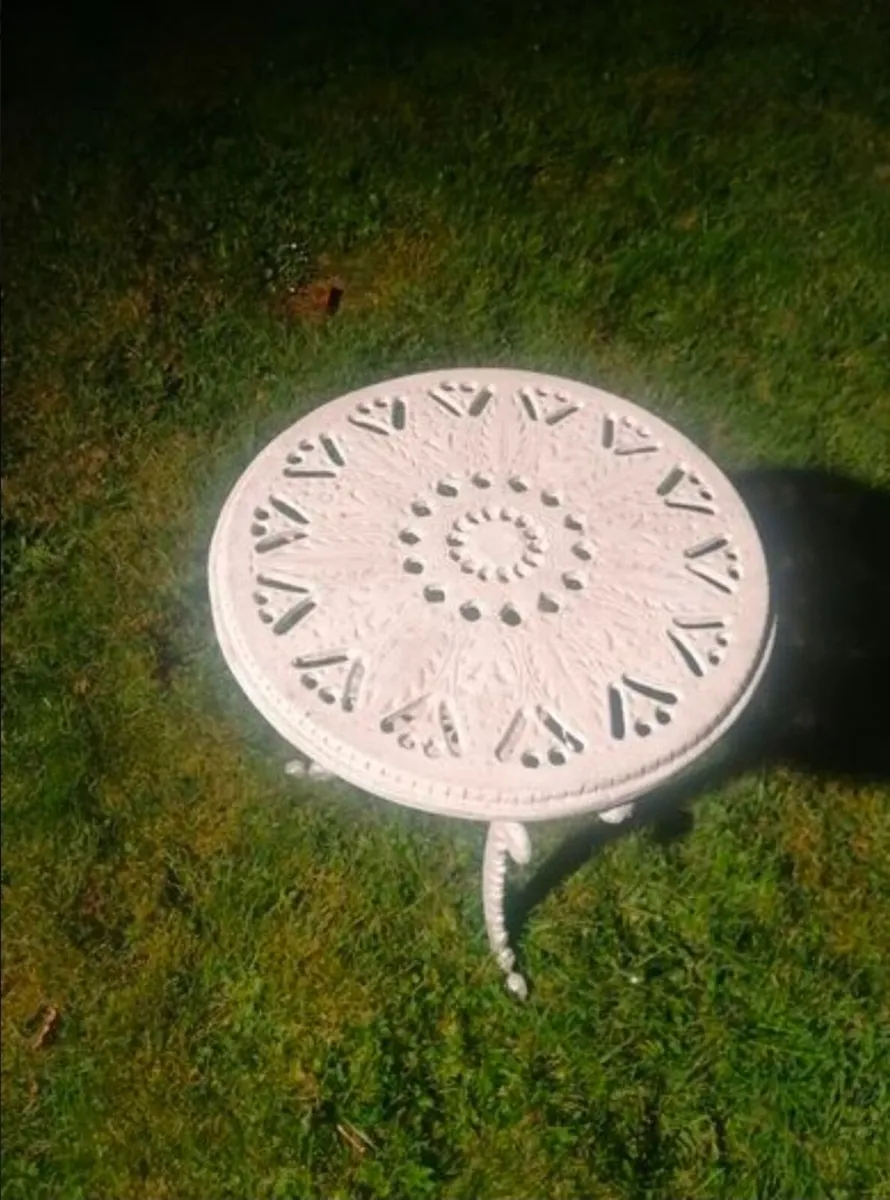 Victorian Style HandPainted Cast Iron Garden Table - Image 2