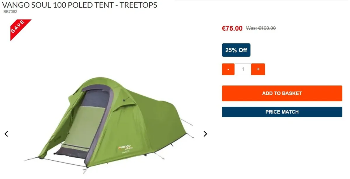 vango soul 100 tent - Image 1