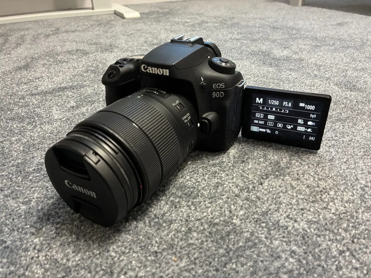 Canon 90D + 18-135mm USM Lens + Full Camera Bundle - Image 1