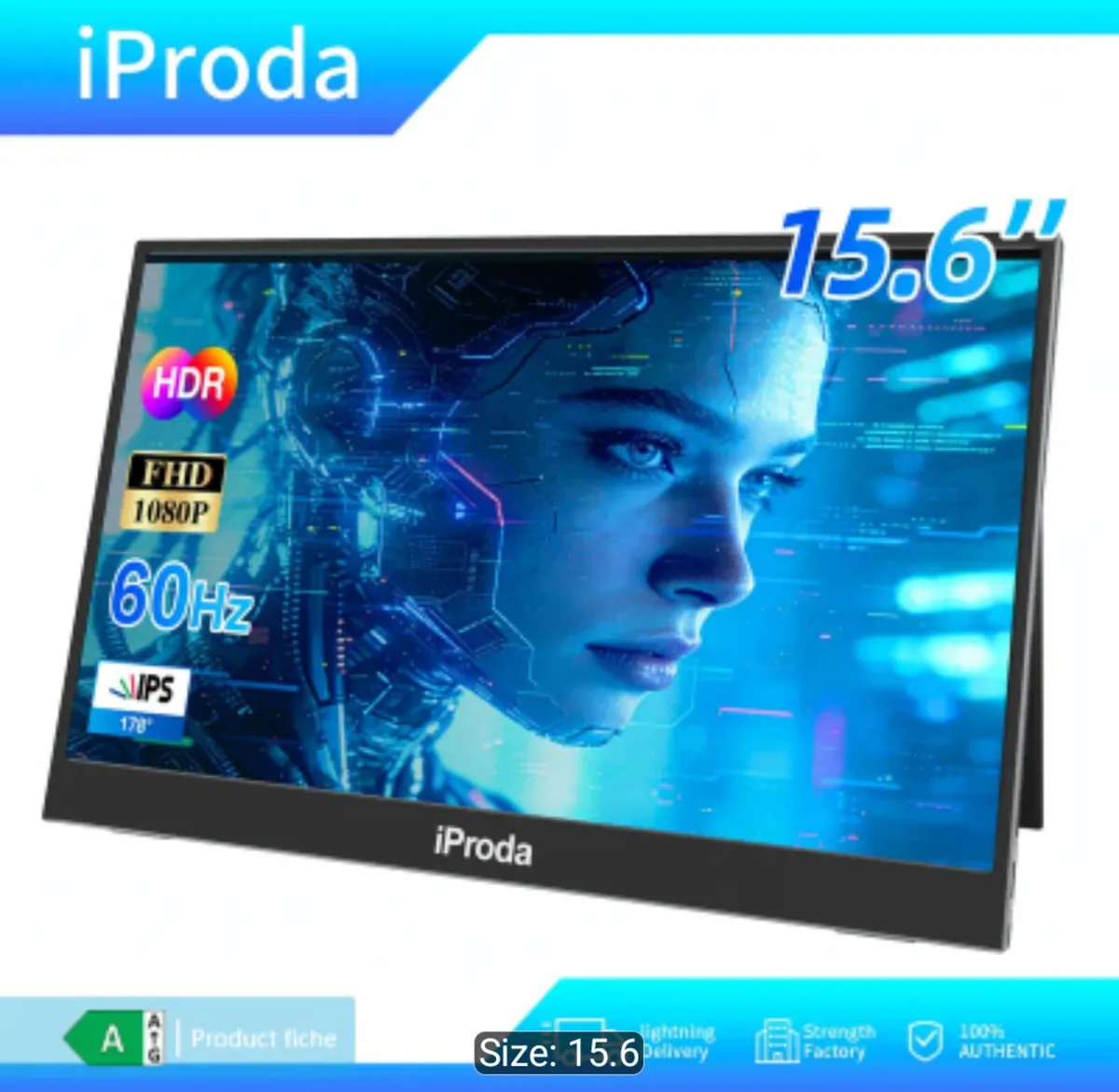 15.6" Portable Monitor - thin - sleeve -price firm - Image 2