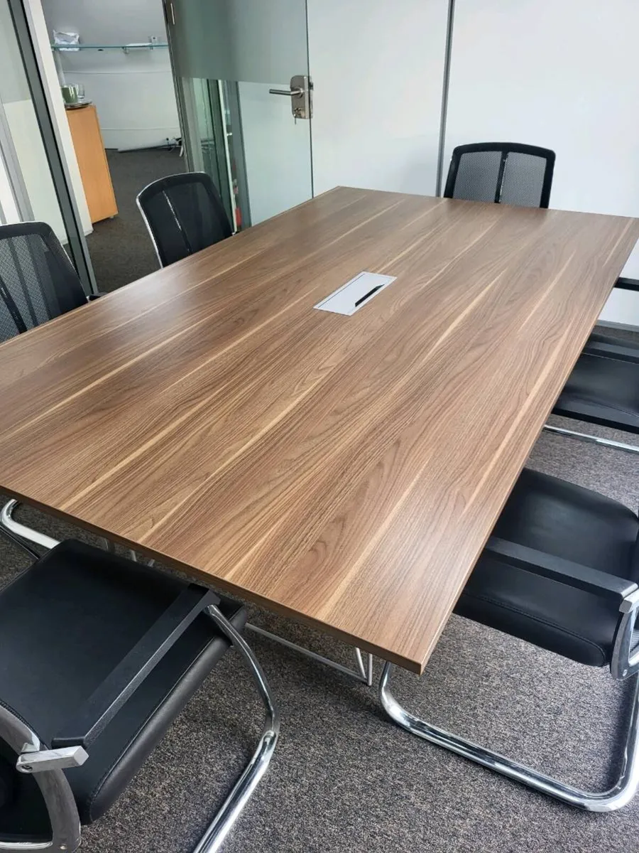 Superb 2.2m x 1.3m Boardroom Table and Chairs - Image 1