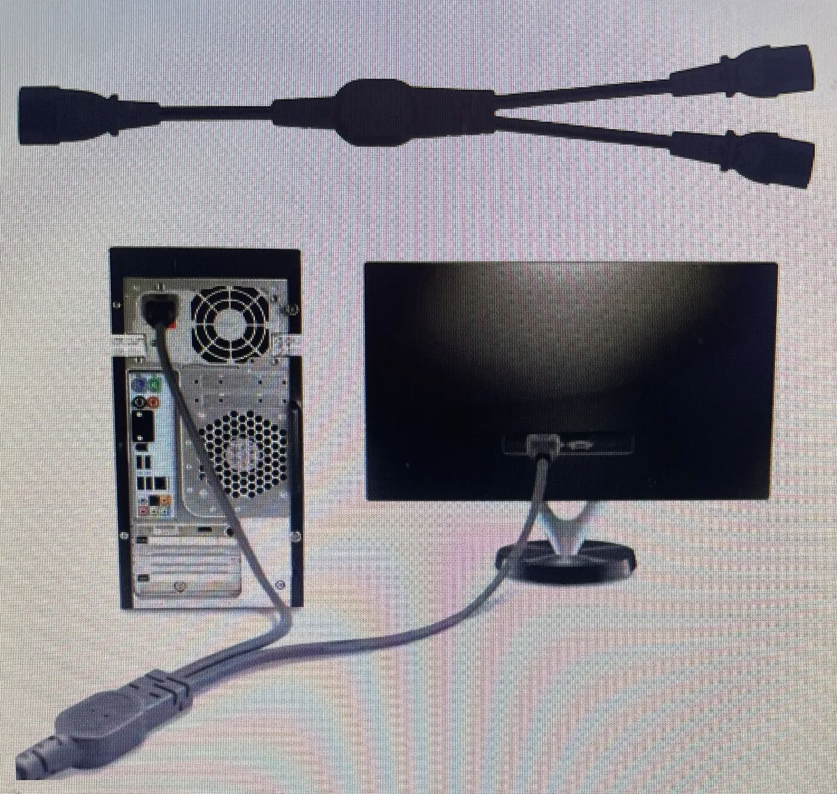 Power Y Type Dual Computer & Screen Splitter. - Image 1
