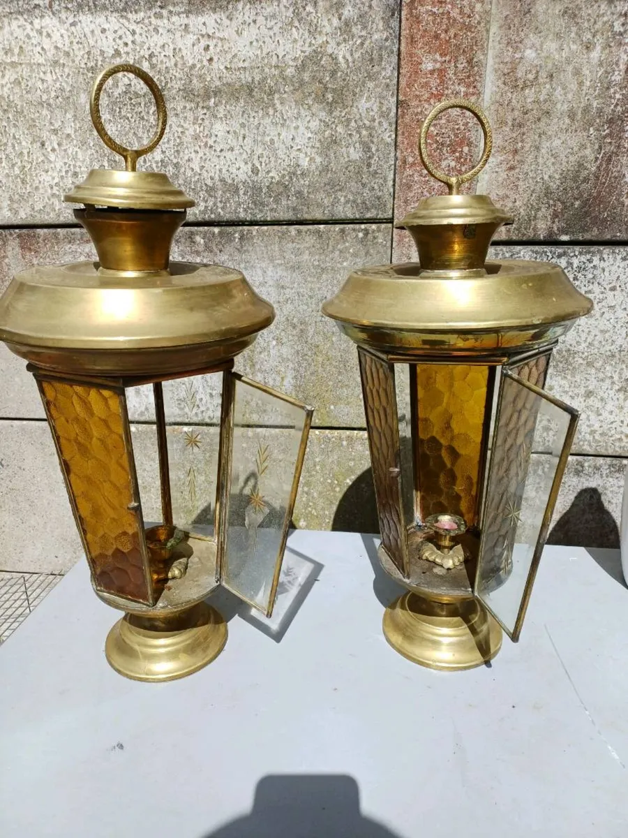 1950’s Brass Turkish Candle Lanterns - Image 4