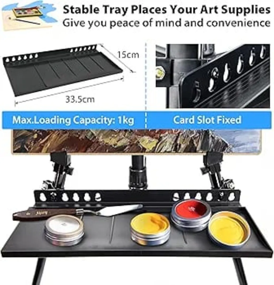 Art Easel Stand for Painting, Adjustable 51-155 cm - Image 4