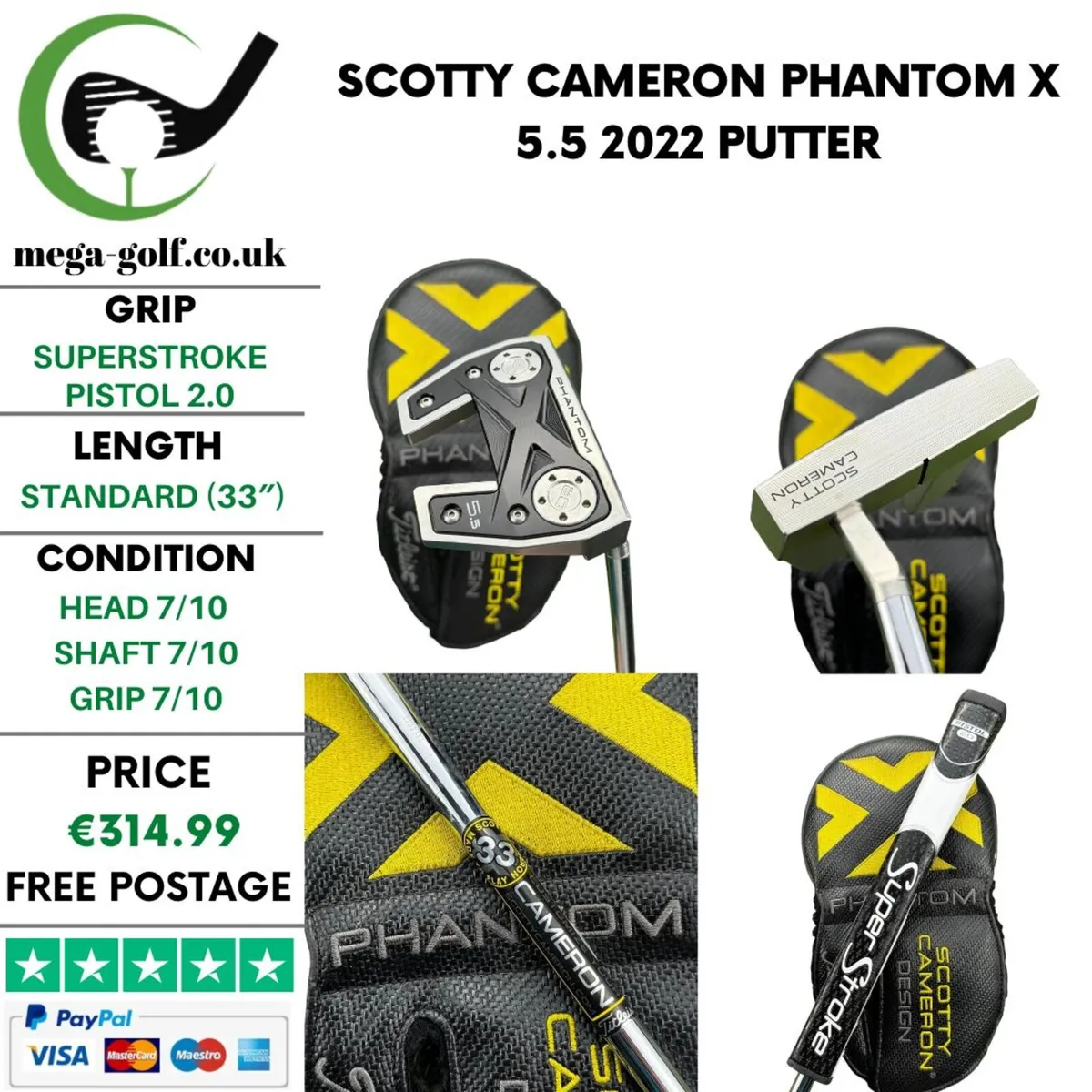 Scotty Cameron Phantom X 5.5 2022 Putter / 33" - Image 1