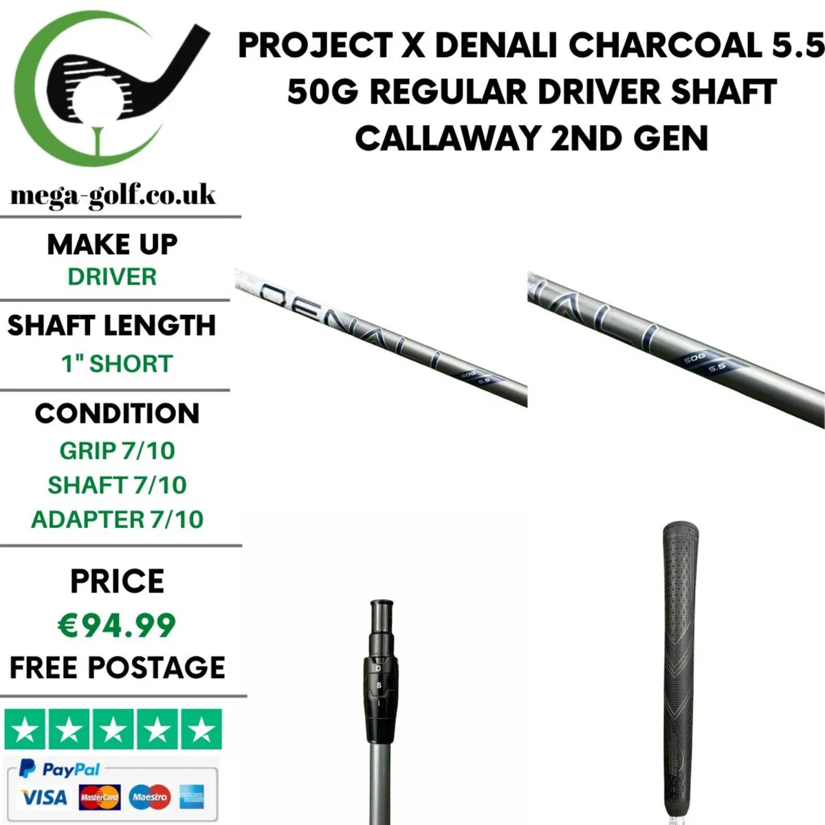 Project X Denali Charcoal 5.5 50g Regular Driver - Image 1