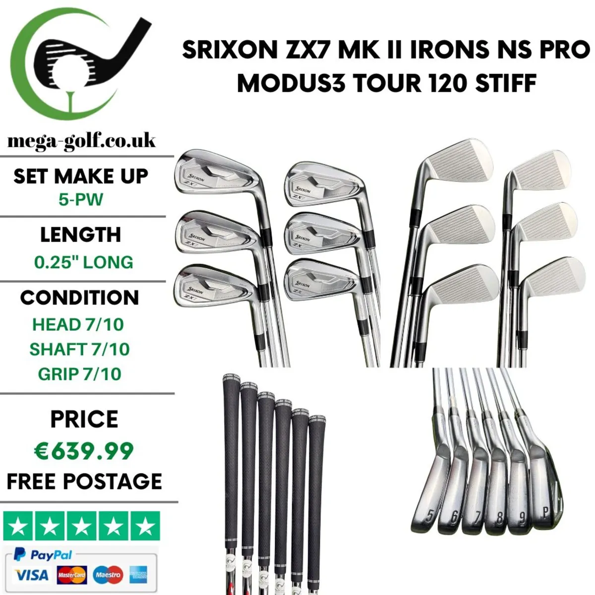 Srixon ZX7 MK II Irons / 5-Pw / Stiff - Image 1