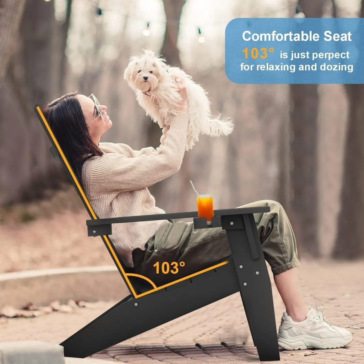 Adirondack Chair for Outdoor Garden: Oversize - Image 3