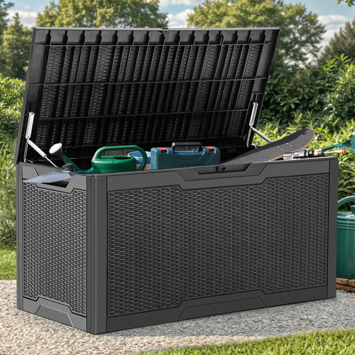 100 Gallon Resin Deck Box Weather Resistant - Image 2