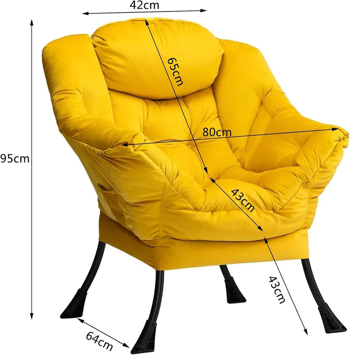 Armchair Velvet Comfy Chair for Living Room - Image 3