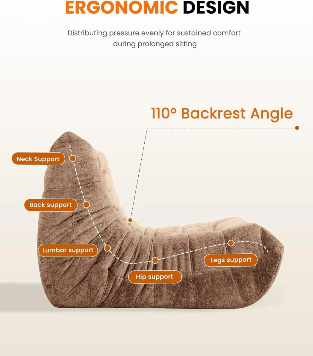 Boneless Floor Sofa - No Assembly Required Couch - Image 3