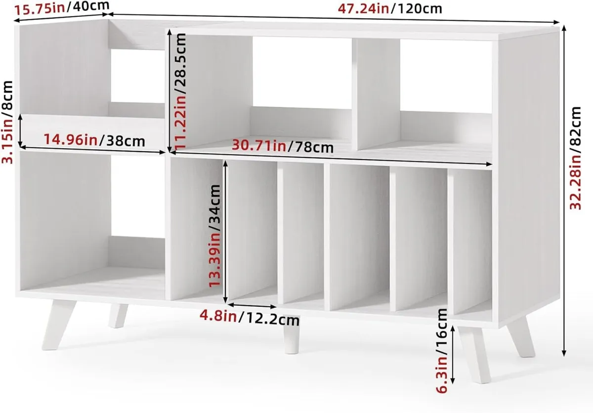 Large Record Player Stand Turntable with Storage - Image 2