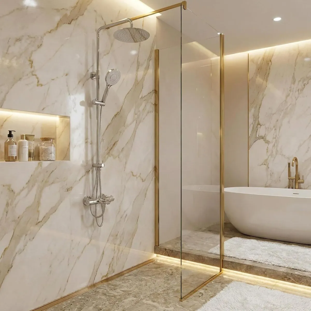 Thermostatic Shower Mixer Set with Solid Brass - Image 3