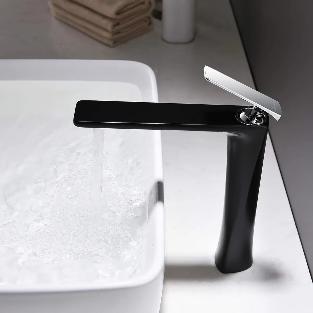 Matte Black Tall Bathroom Vessel Sink Tap for - Image 4