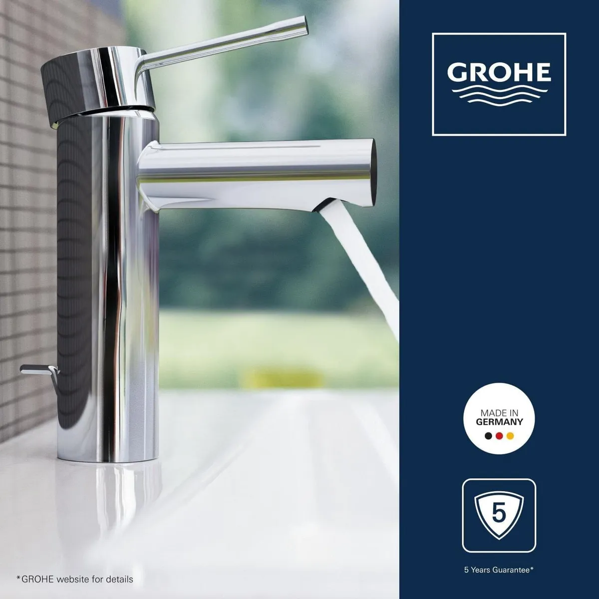 Essence Basin Mixer Tap with Pop-Up Waste Set - Image 4
