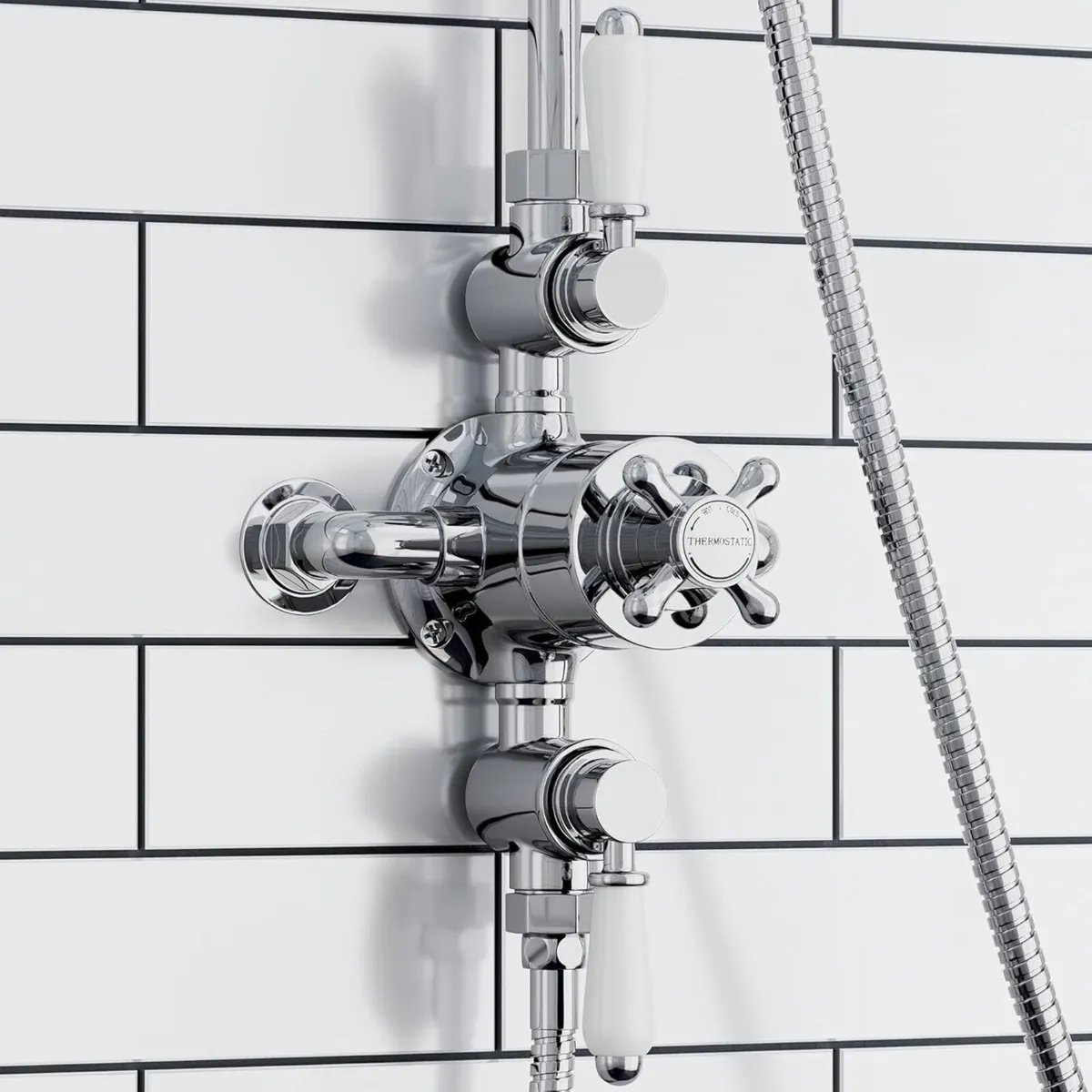 Downton T86 Double Shower Unit Outlet Triple - Image 1