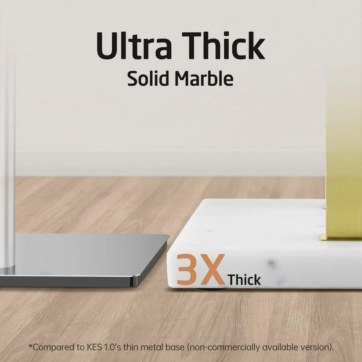Standing Towel Rail with Marble Base 2-Tier Stand - Image 4