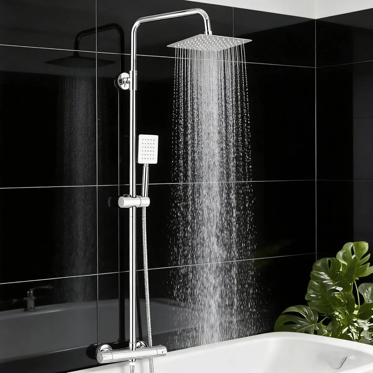 Bathroom Thermostatic Shower Mixer Set Handheld - Image 1
