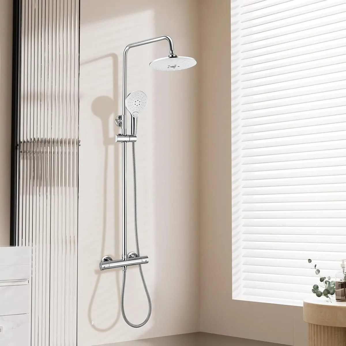 Thermostatic Shower Mixer Set 38 degreesC - Image 1