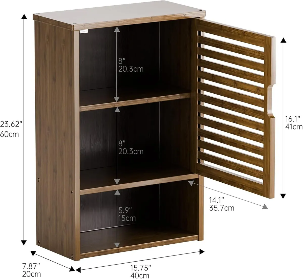 Medicine Cabinet Wall Hanging with Adjustable - Image 3