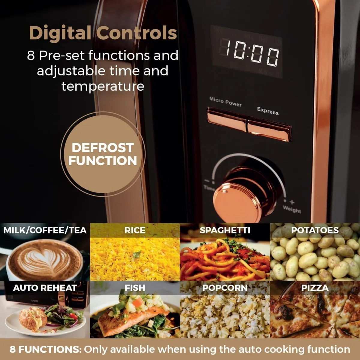 Digital Microwave with 60-Minute Timer and 8 - Image 4