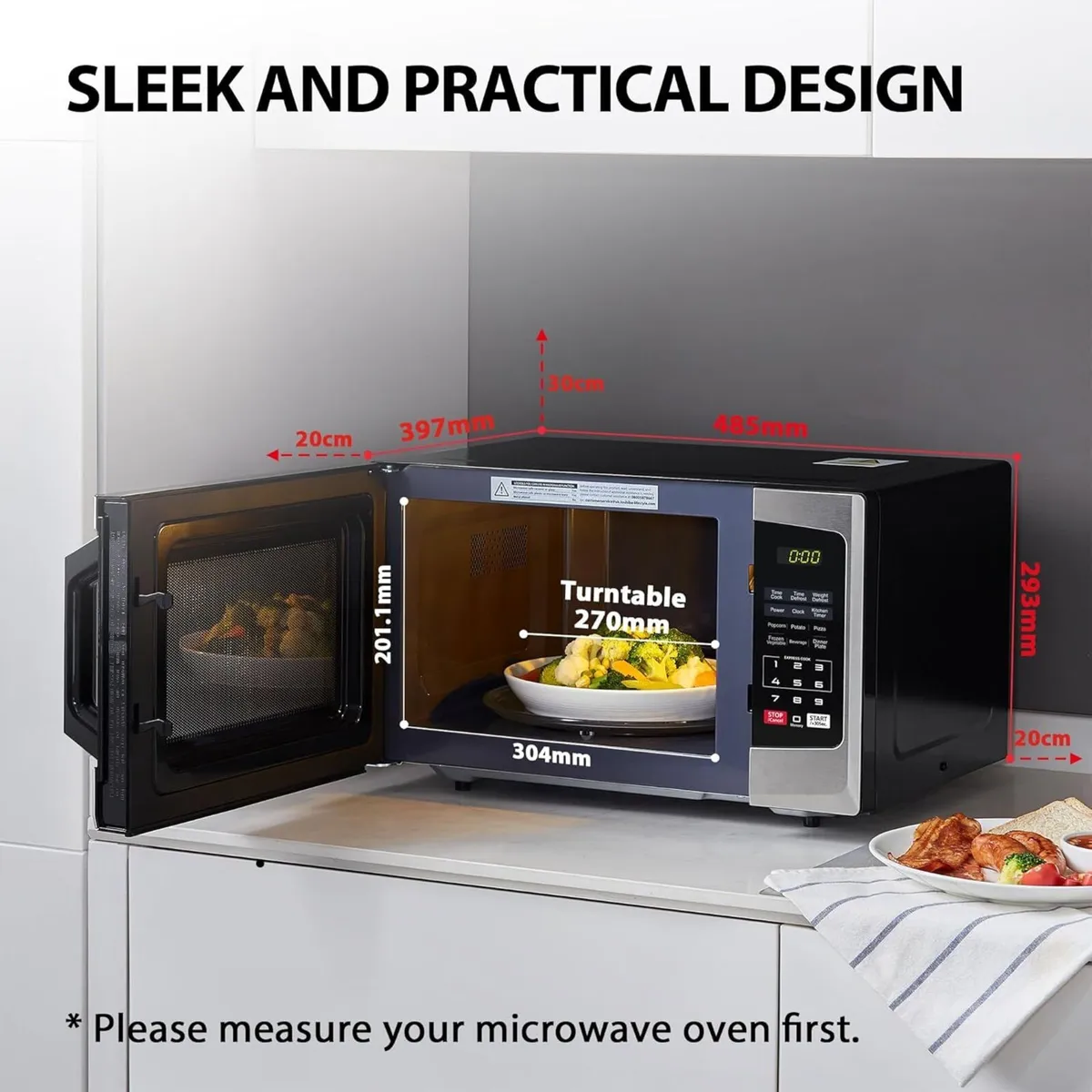 800w 23L Microwave Oven with Digital Display Auto - Image 2