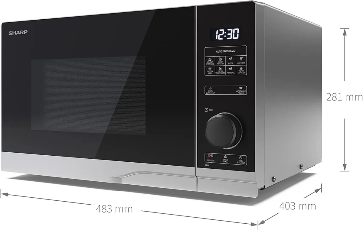 YC-PS254AU-S 25 Litre 900W Digital Microwave 10 - Image 3