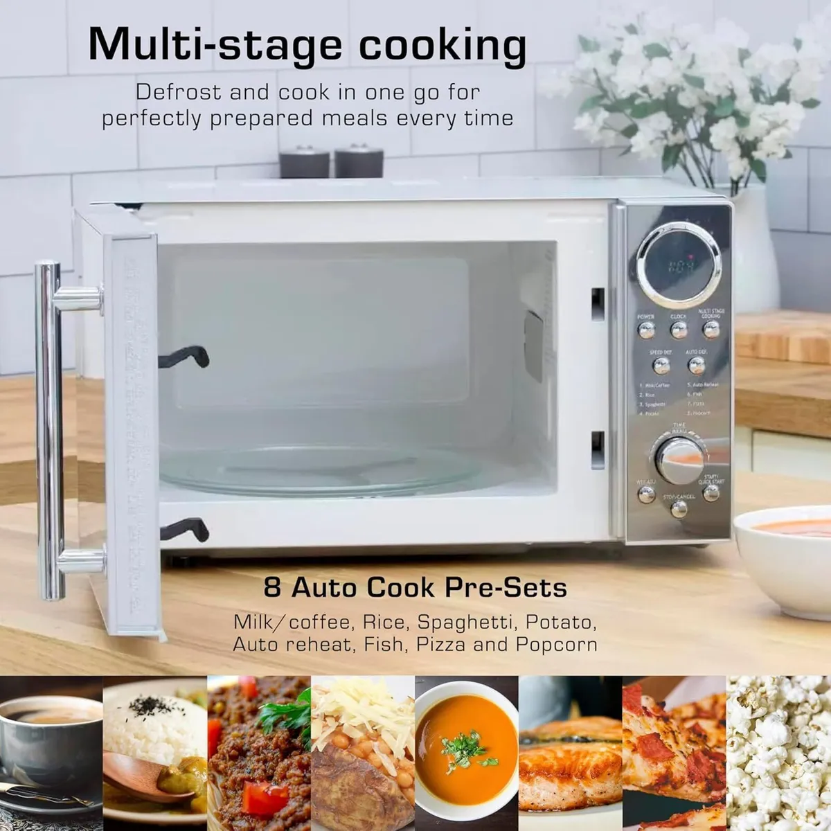 Digital Solo Microwave with 10 Power Levels 800 - Image 4