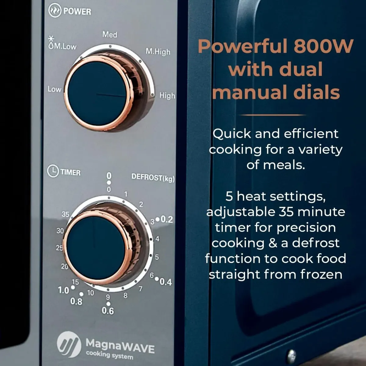 Cavaletto Manual Microwave with 5 Power Levels - Image 3