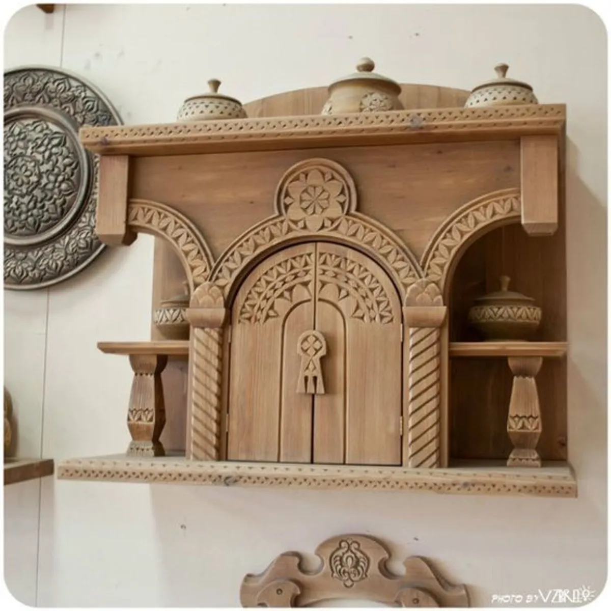 Rustic Oak Beam Mantle / Floating Shelf. - Image 2