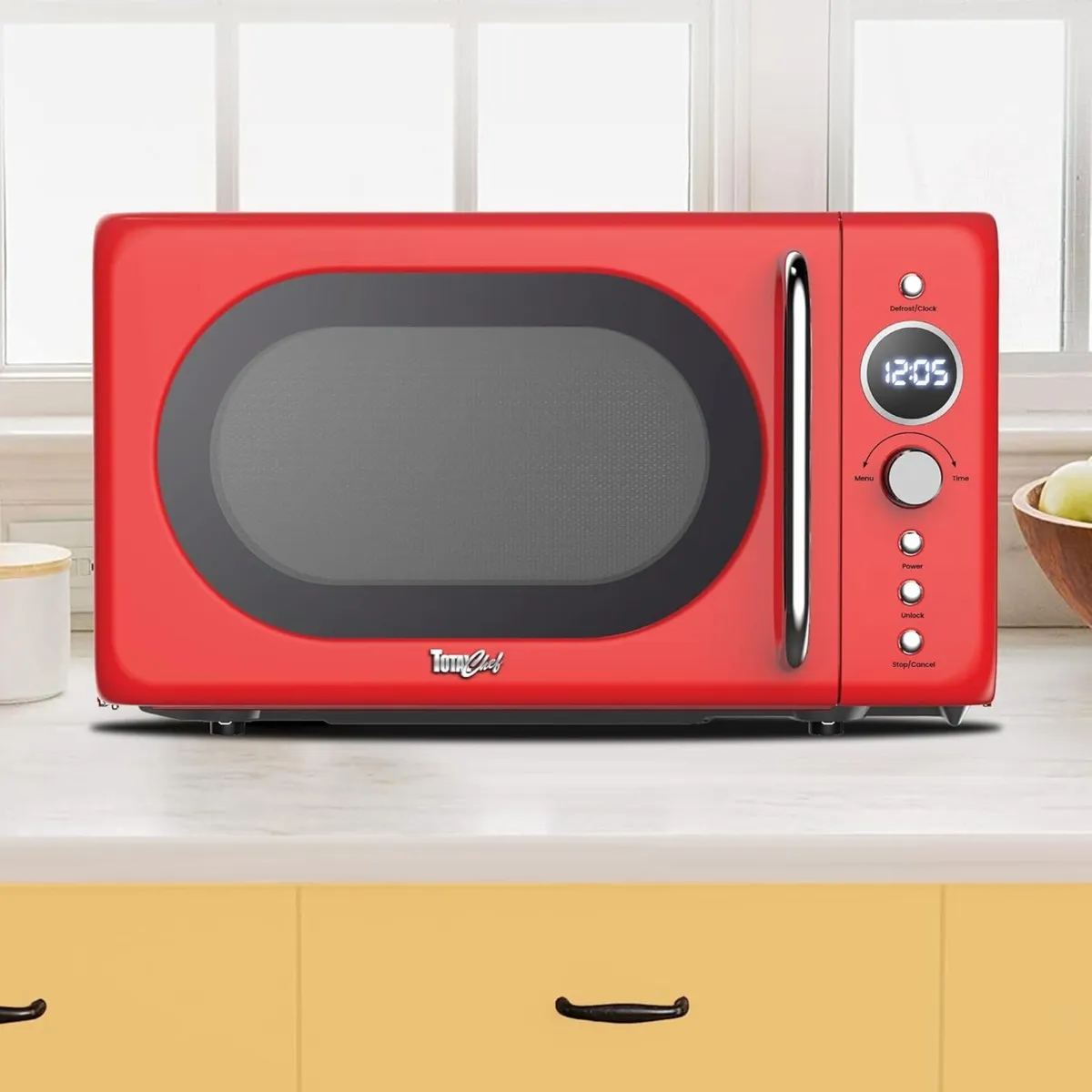 Total Chef Microwave Oven 20L Retro 700W Mini - Image 2