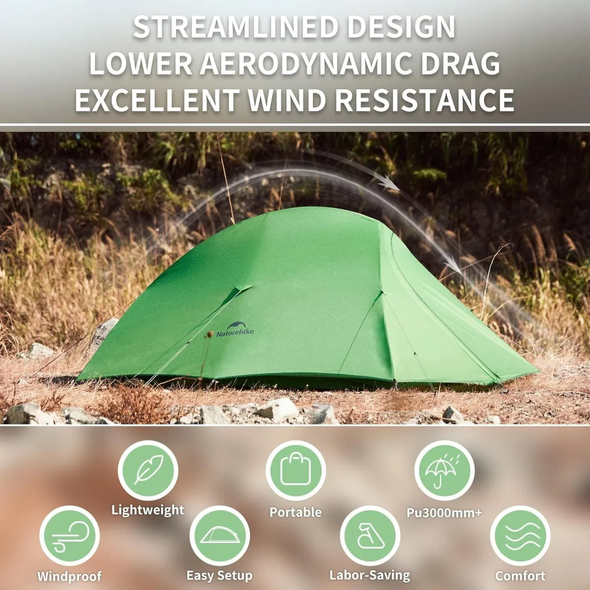 Cloud Up 2 Tent Man Lightweight Camping Easy Set - Image 3