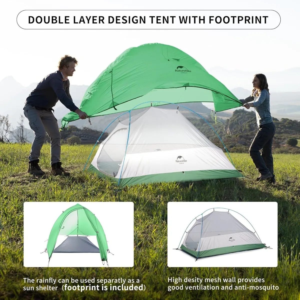 Cloud up 1 Person Backpacking Tent Lightweight - Image 3