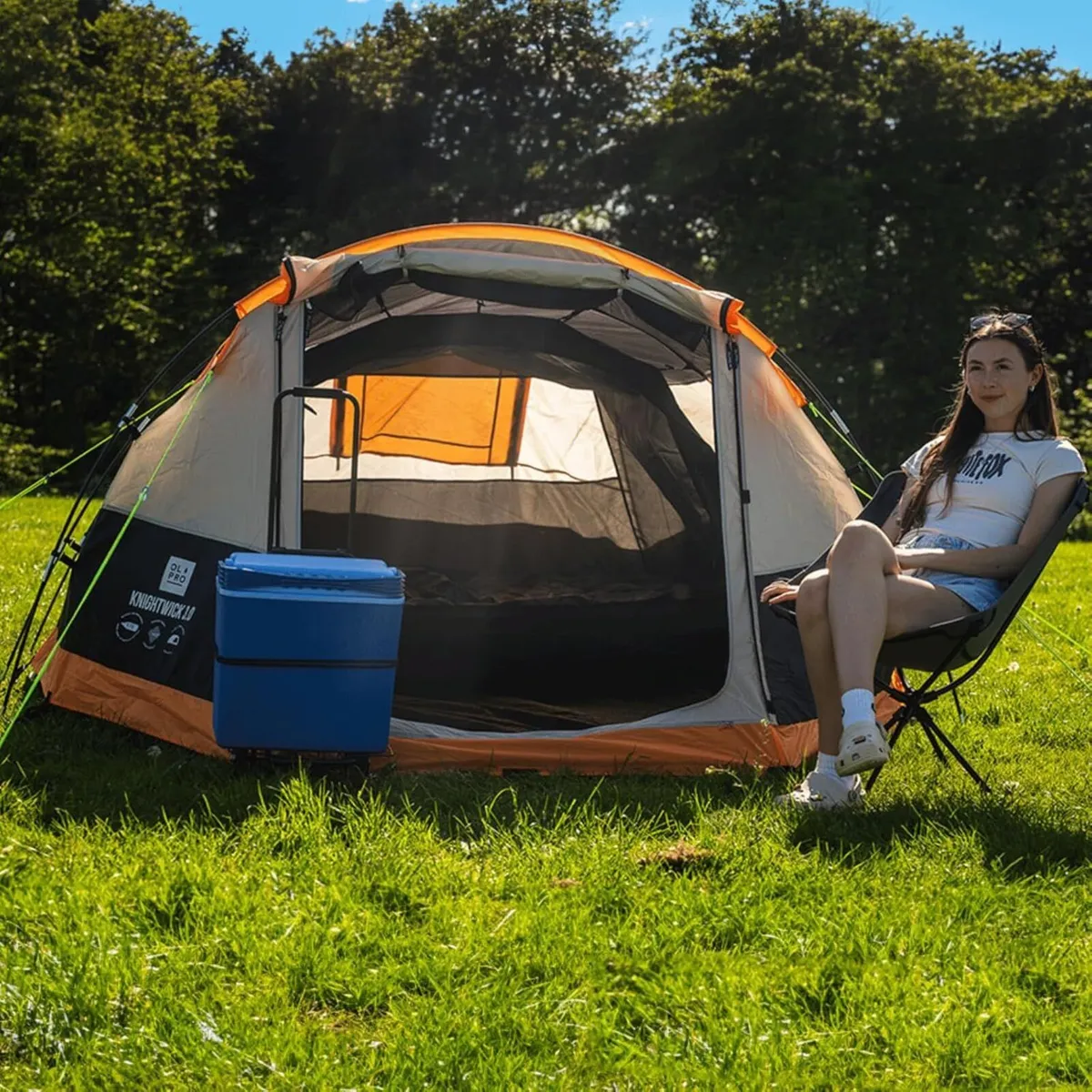 Outdoor Leisure Products 3 Berth Tunnel Tent with - Image 4