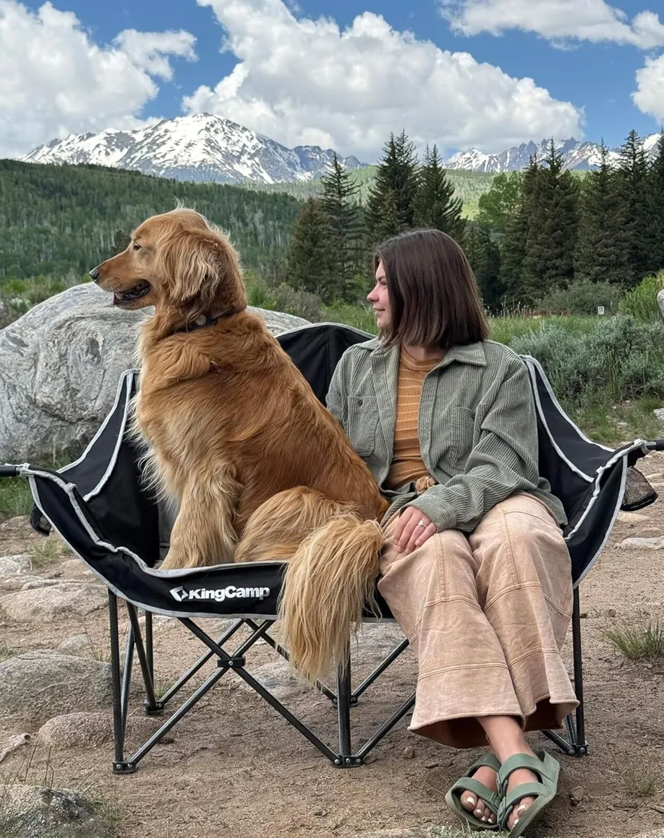 Double Camping Chair for Adults Up to 300 kg - Image 2